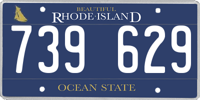 RI license plate 739629