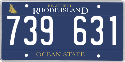RI license plate 739631