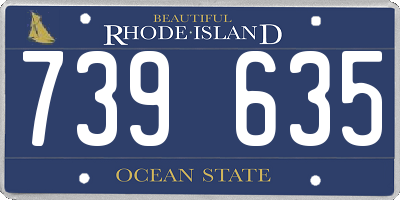 RI license plate 739635