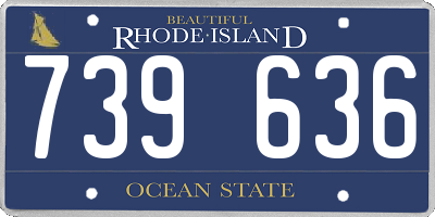 RI license plate 739636