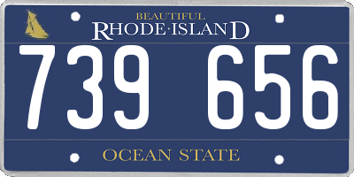 RI license plate 739656