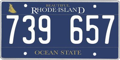RI license plate 739657