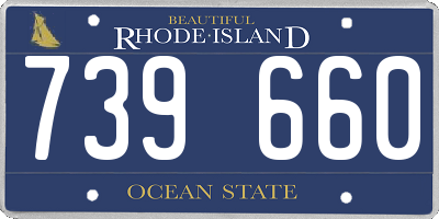 RI license plate 739660