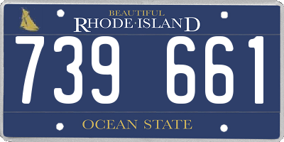RI license plate 739661
