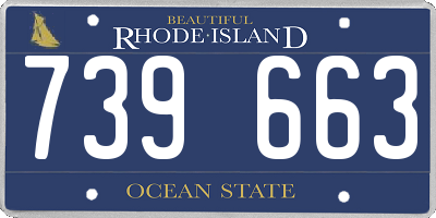 RI license plate 739663
