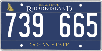 RI license plate 739665