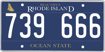 RI license plate 739666