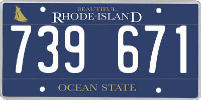 RI license plate 739671