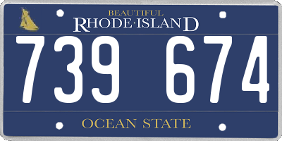 RI license plate 739674