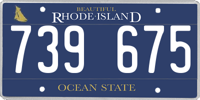 RI license plate 739675