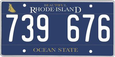 RI license plate 739676