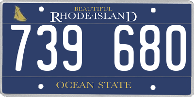 RI license plate 739680