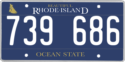 RI license plate 739686