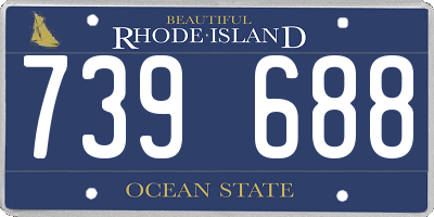 RI license plate 739688