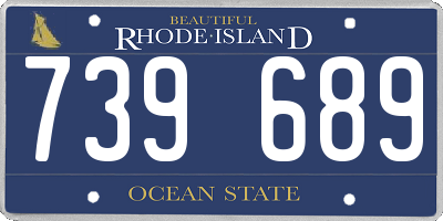 RI license plate 739689