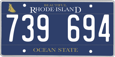 RI license plate 739694