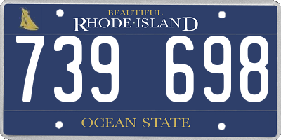 RI license plate 739698