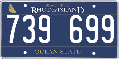 RI license plate 739699