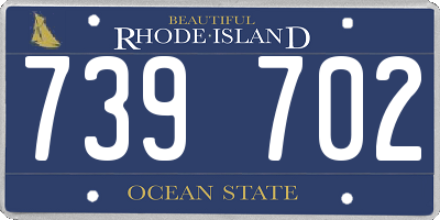 RI license plate 739702