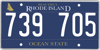 RI license plate 739705