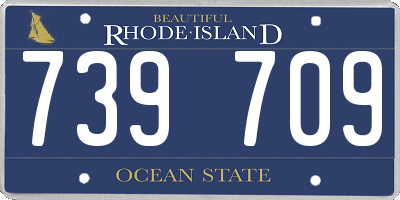 RI license plate 739709
