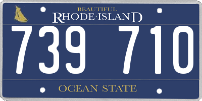 RI license plate 739710