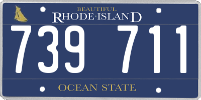 RI license plate 739711