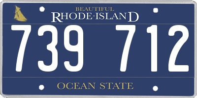 RI license plate 739712
