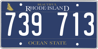 RI license plate 739713