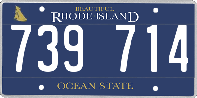 RI license plate 739714