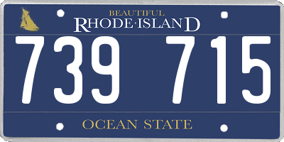 RI license plate 739715