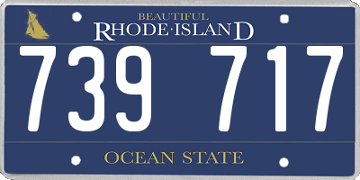 RI license plate 739717