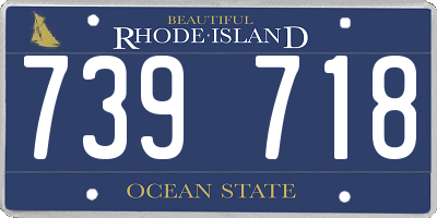 RI license plate 739718