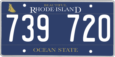 RI license plate 739720