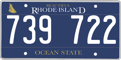 RI license plate 739722