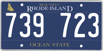 RI license plate 739723