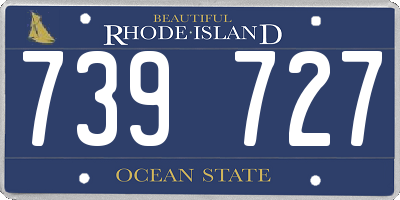 RI license plate 739727