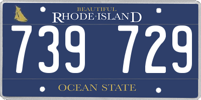 RI license plate 739729