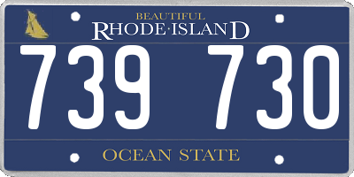 RI license plate 739730