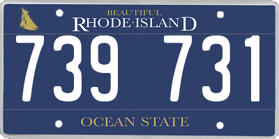 RI license plate 739731