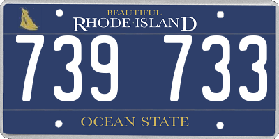 RI license plate 739733