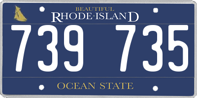 RI license plate 739735
