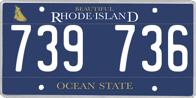 RI license plate 739736