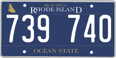 RI license plate 739740
