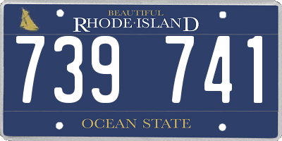 RI license plate 739741