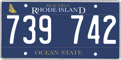 RI license plate 739742