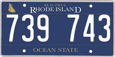 RI license plate 739743