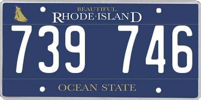 RI license plate 739746