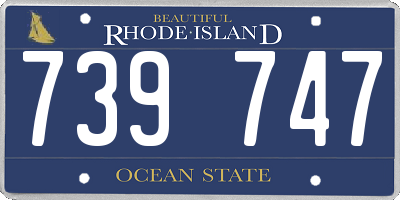 RI license plate 739747