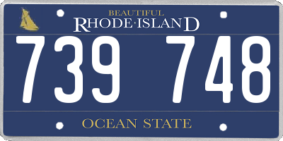 RI license plate 739748